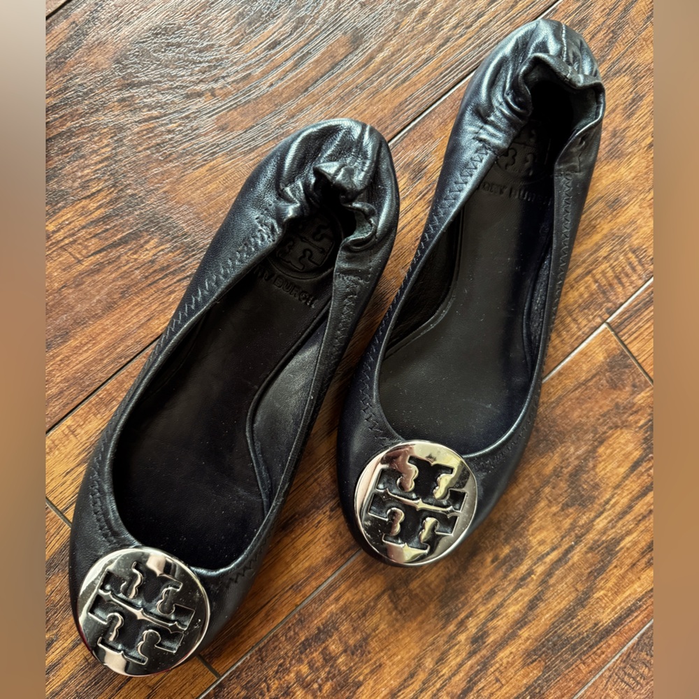 Tory Burch Black Ballet Flats